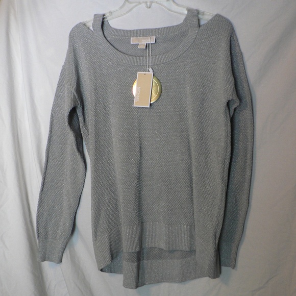 Michael Kors Sweaters - NEW women's Micheal Kors silver top size medium